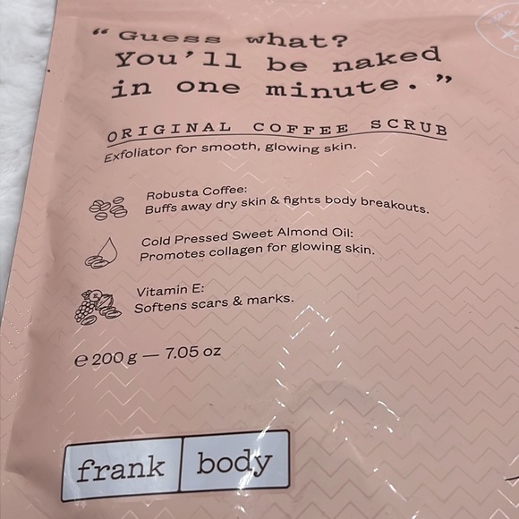 4/$25 or 2/$15 Frank Body Original Coffee Scrub - Shower Body Exfoliator - Picture 2 of 4